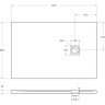 Душевой поддон из искусственного мрамора BELBAGNO TRAY-MR-UNO-AH-120/80-35-W-NO