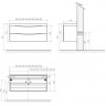 Левая боковина базы под раковину BELBAGNO MARINO-1000-2C-SO-BO-SIDEL